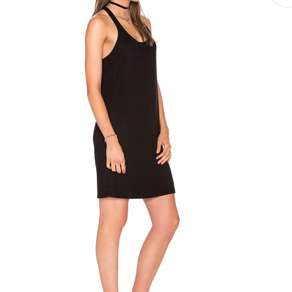 SPLENDID 2X1 RIB TANK WOMENS DRESS IN BLACK - Picture 2 of 3